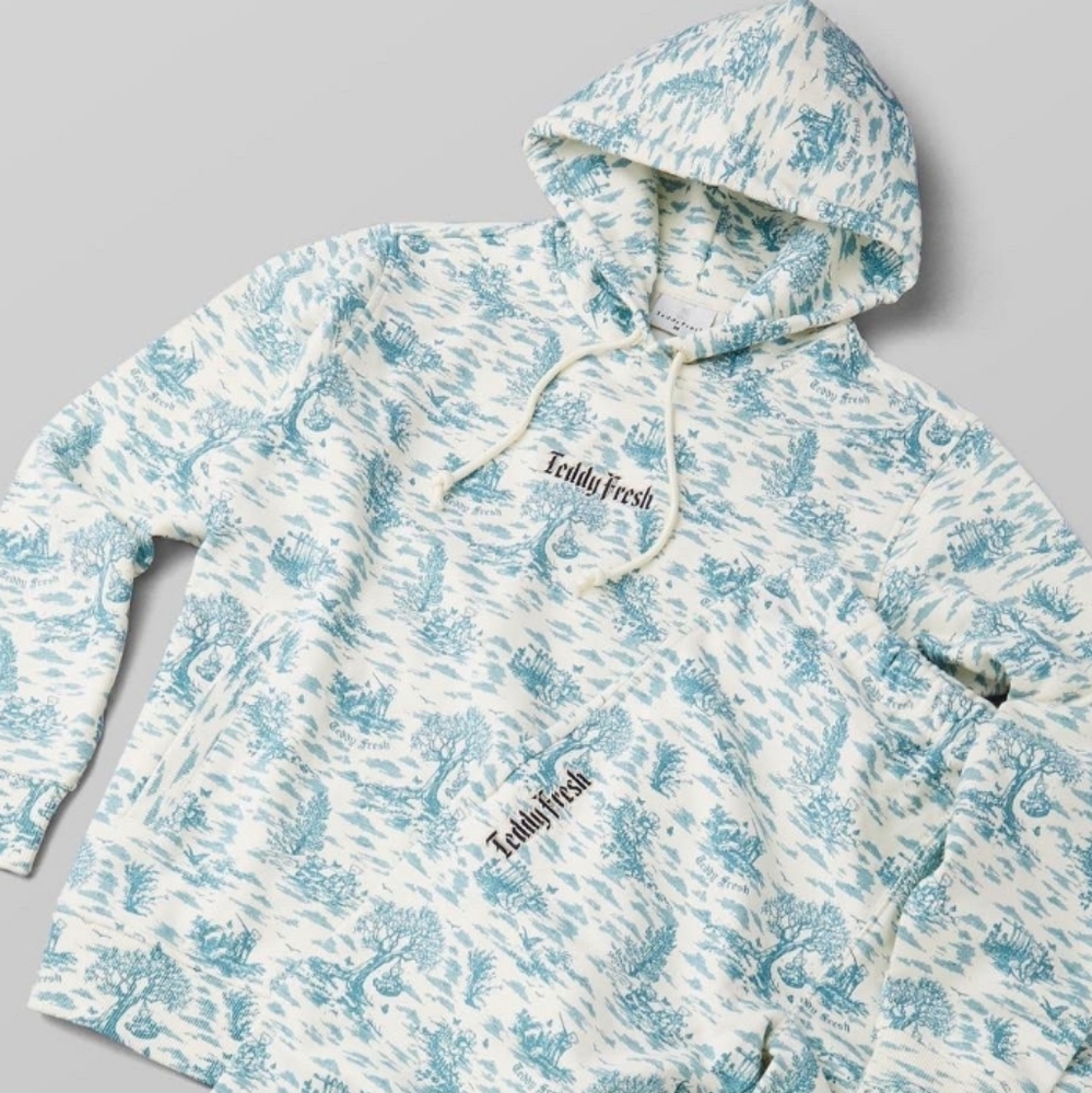 NWT Teddy Fresh Blue Toile Hoodie